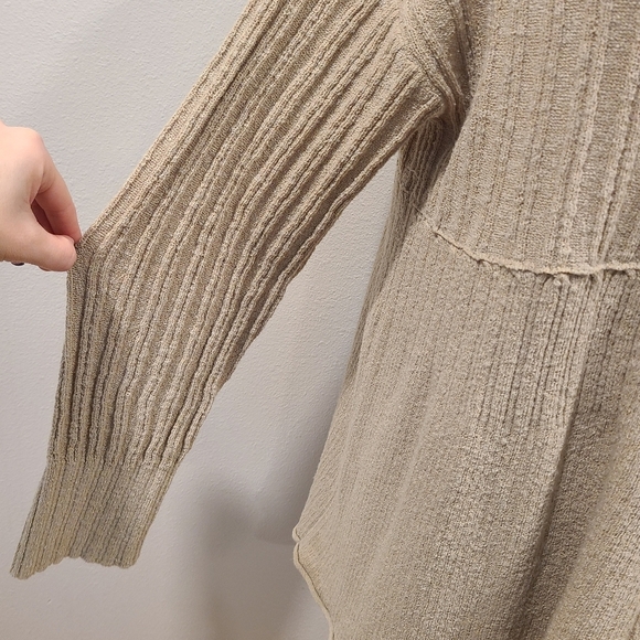 Free People Beach Delancey Neutral Beige Sweater Tunic - Picture 5 of 7
